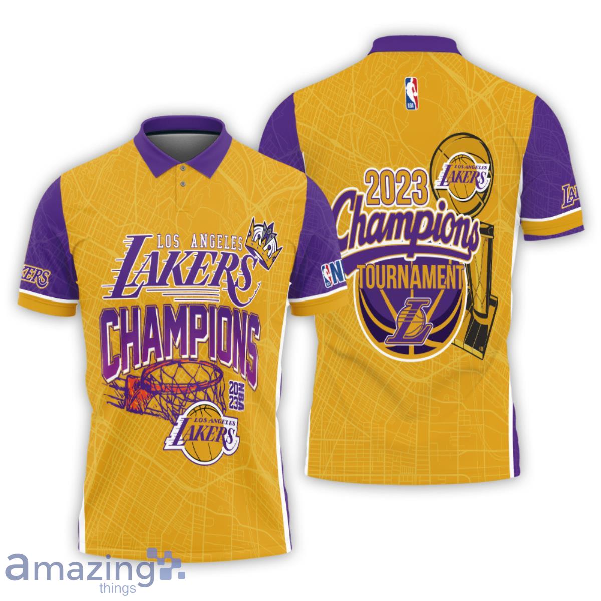 Los Angeles Lakers National Basketball Association 2023 3D Zip Hoodie 3D Polo Shirt Product Photo 1