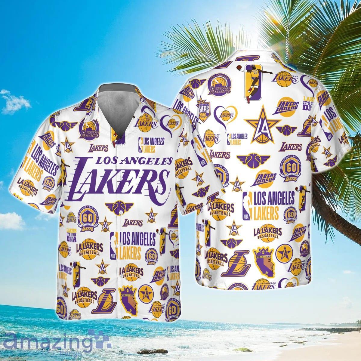 Los Angeles Lakers Hawaiian Button Up Shirt