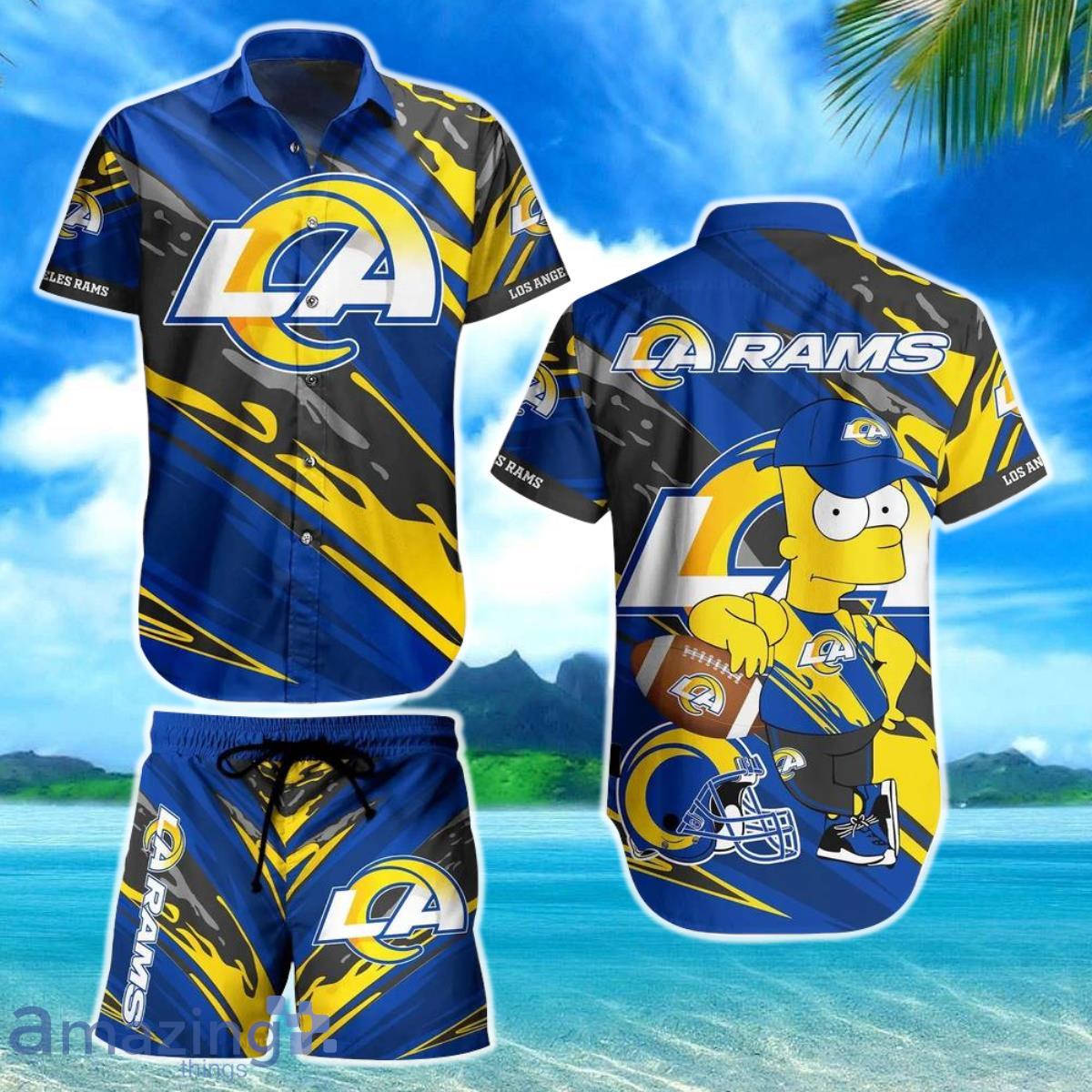 Los Angeles Rams Football NFL Hawaiian Shirt Bart Simpson Summer Gift For Men Women Fans Product Photo 1