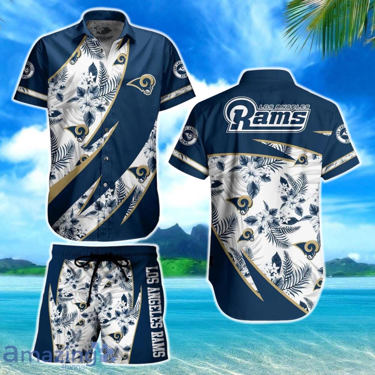 Los Angeles Rams NFL Graphic Tropical Pattern Style Summer 3D