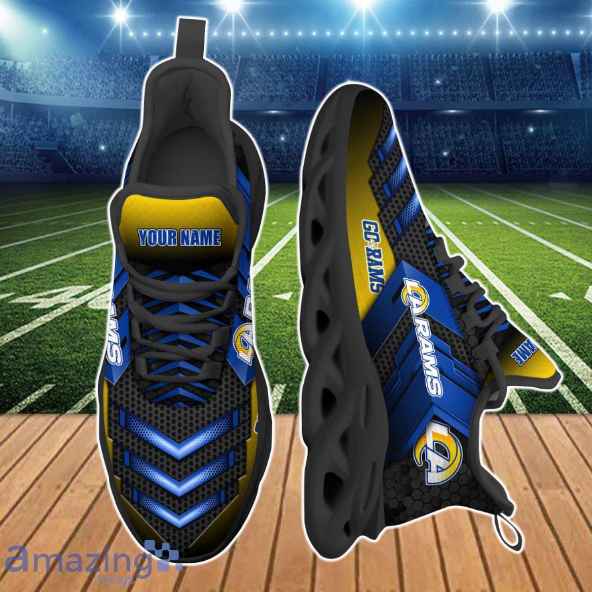 Los Angeles Rams NFL Max Soul Shoes Custom Name Product Photo 2