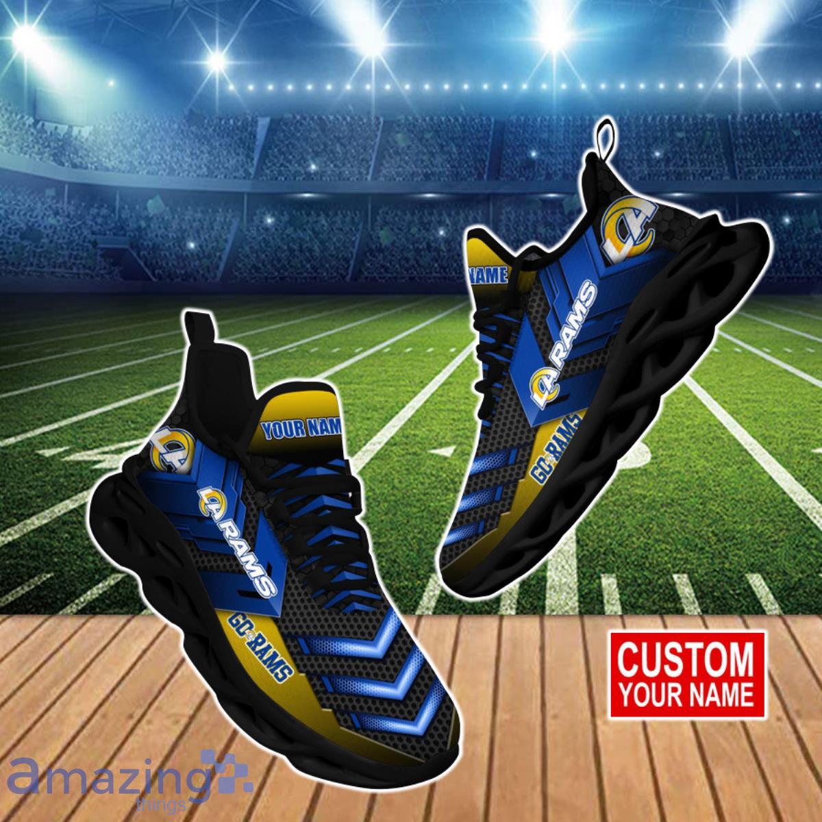 Los Angeles Rams NFL Max Soul Shoes Custom Name Product Photo 1