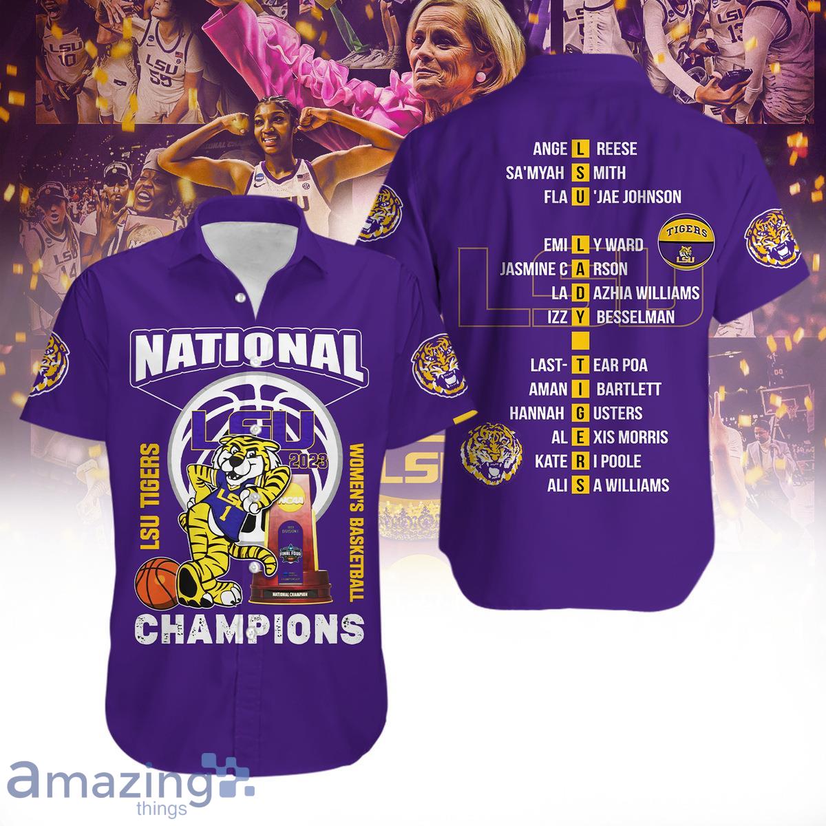 LSU Tigers 2023 NCAA Women’s Basketball National Champions Hawaiian Shirt Product Photo 1