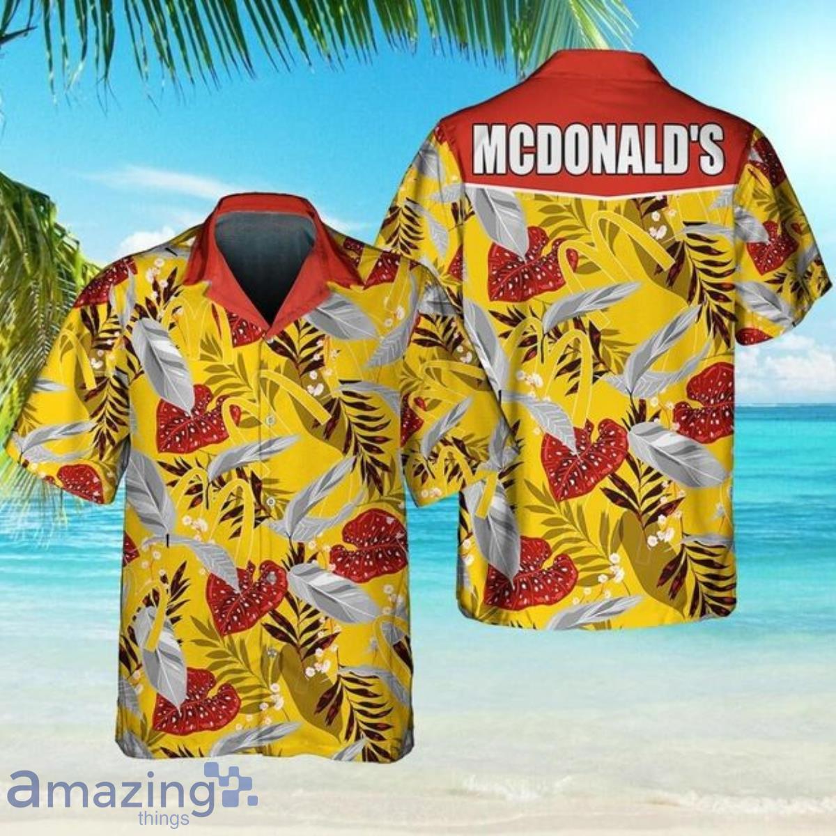 McDonald's Food And Tropical Flower Hawaiian Shirt Ideal Gift For Beach Trip Product Photo 1