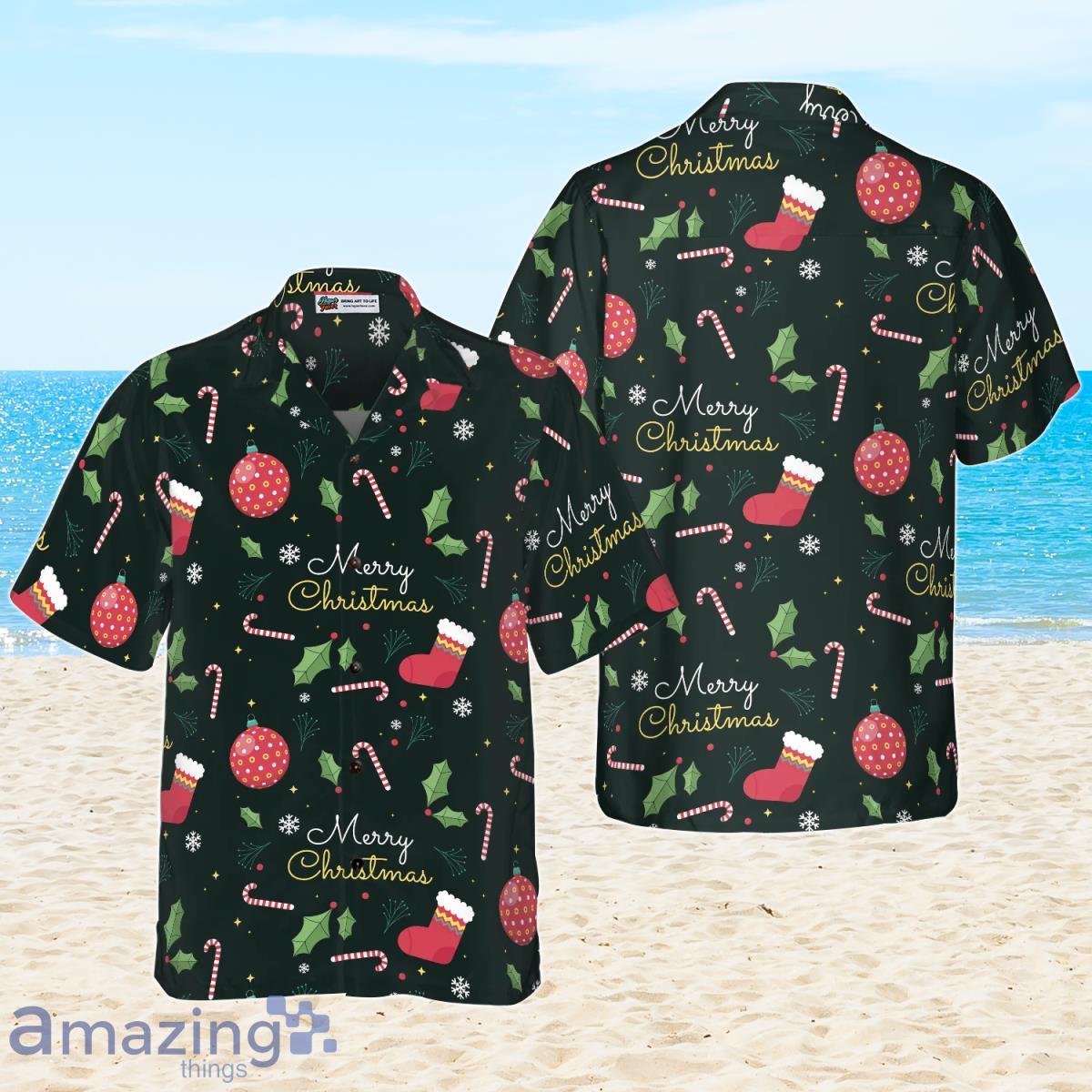 Merry Christmas Pattern Hawaiian Shirt Best Gift For Men And Women Product Photo 1