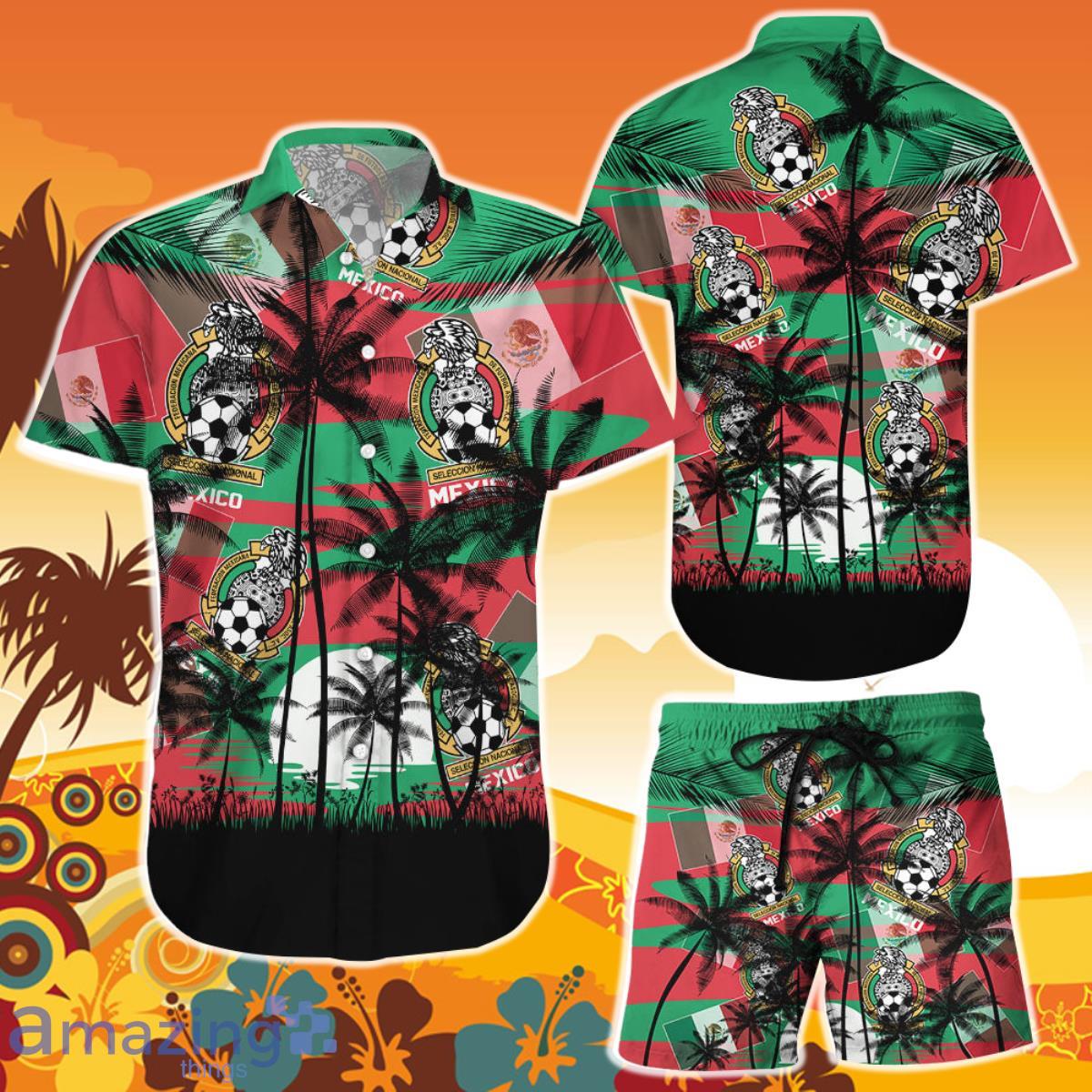Mexico Coconut Pattern Hawaiian Soccer Team World Cup 2022 Qatar Champions Football Shirt and Short Product Photo 1 Mexico Coconut Pattern Hawaiian Soccer Team World Cup 2022 Qatar Champions Football Shirt and Short Product Photo 1