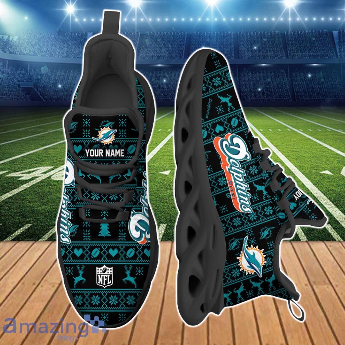 Miami Dolphins NFL Clunky Max Soul Shoes Custom Name Product Photo 2