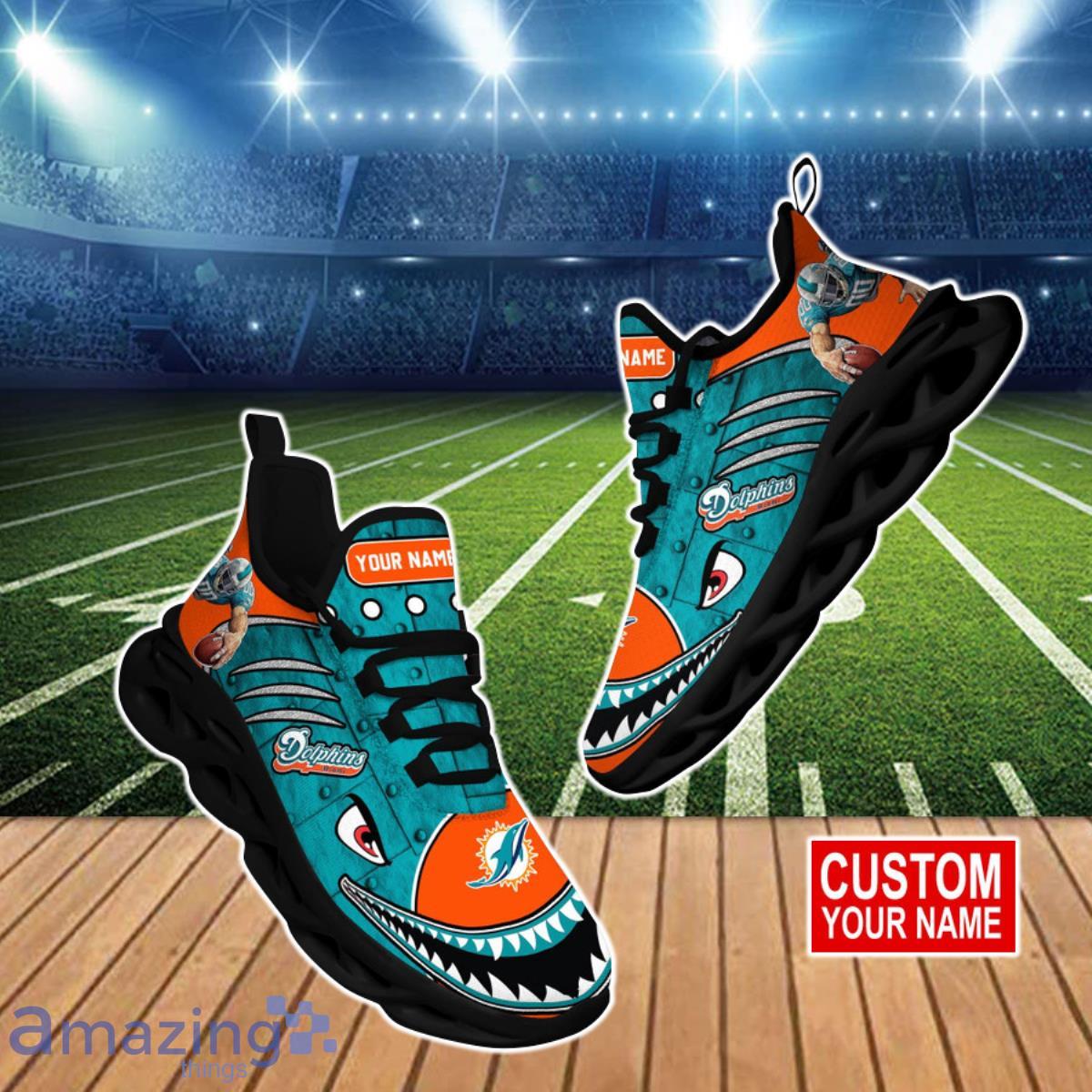 Miami Dolphins NFL Max Soul Shoes Custom Name Sneakers Gifts