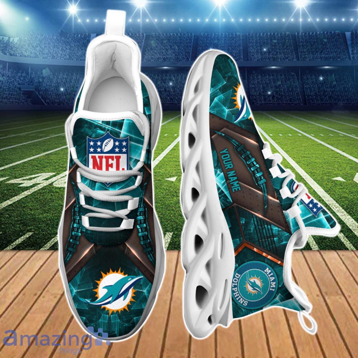 Miami Dolphins NFL Clunky Max Soul Shoes Custom Name Ideal Gift For Men And Women Fans Product Photo 1