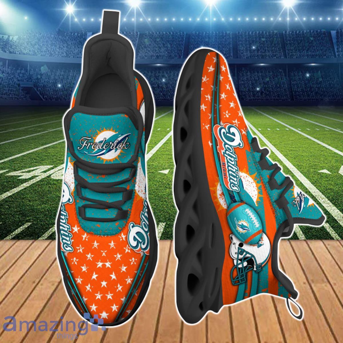 Miami Dolphins NFL Clunky Max Soul Shoes Custom Name Ideal Gift For True Fans Product Photo 2