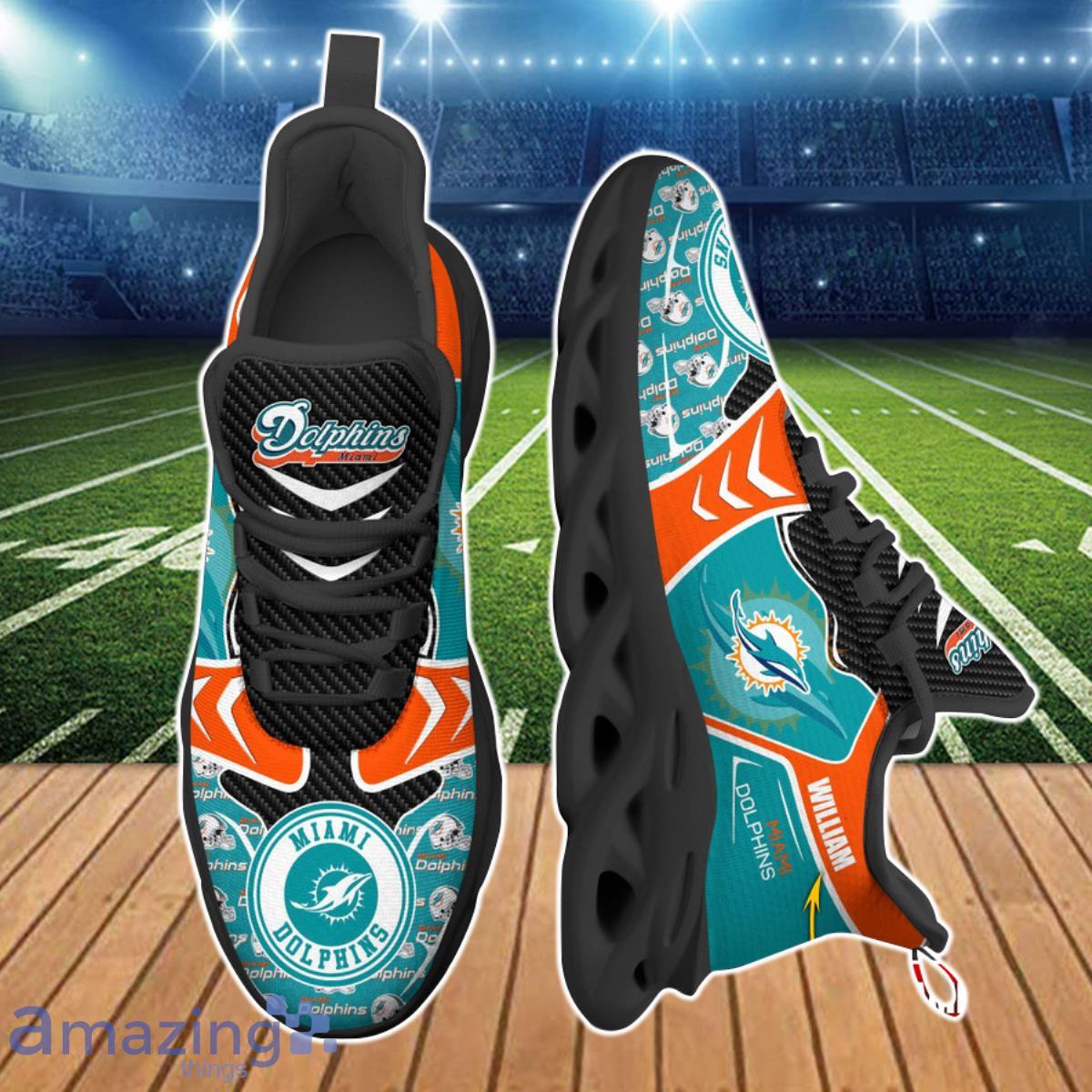 Miami Dolphins Personalized Name Clunky Sneakers Special Gifts