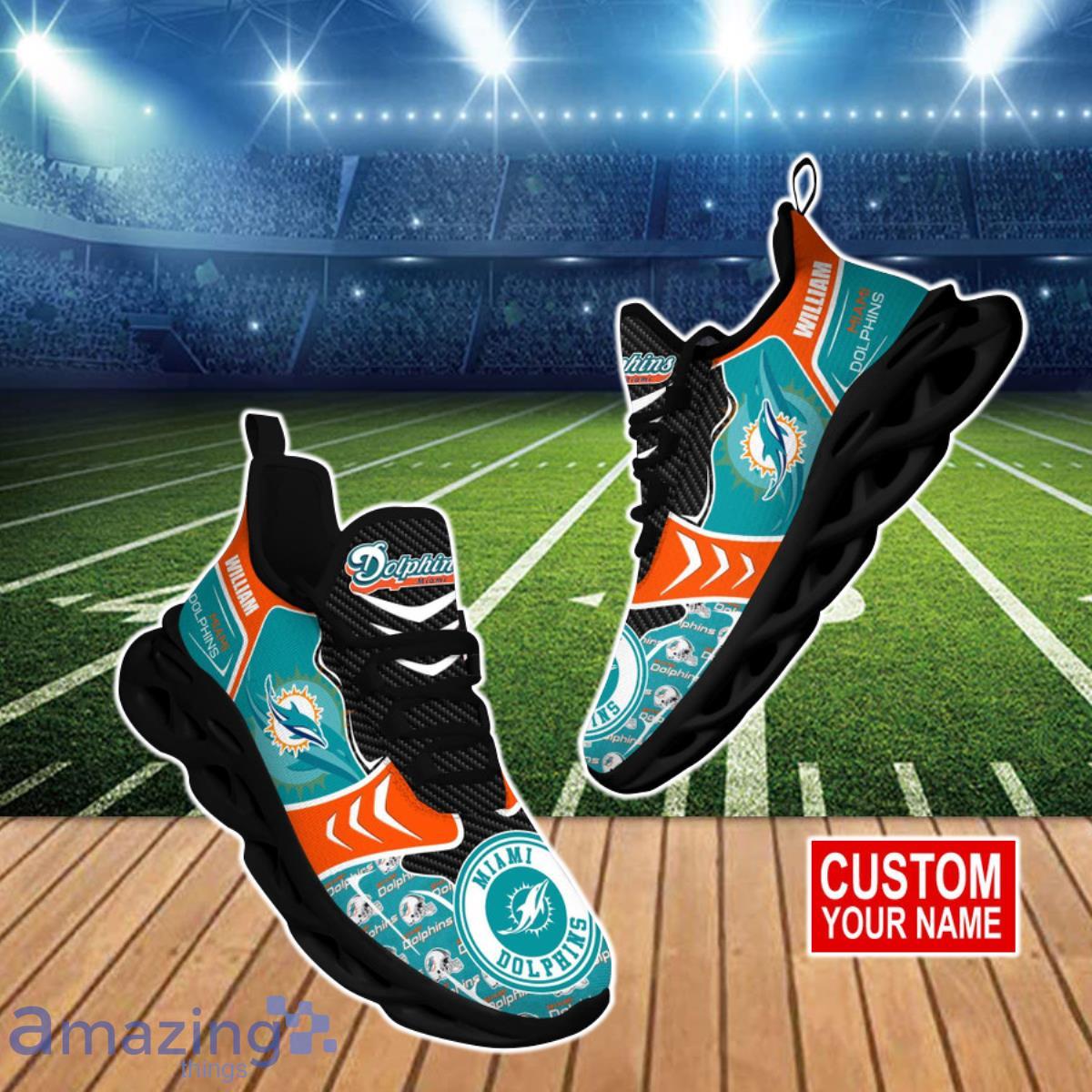 Miami Dolphins NFL Clunky Max Soul Shoes Custom Name Special Gift For Fans Product Photo 1