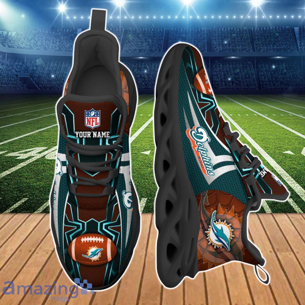 Miami Dolphins NFL Clunky Max Soul Shoes Custom Name Special Gift For Men And Women Fans Product Photo 2