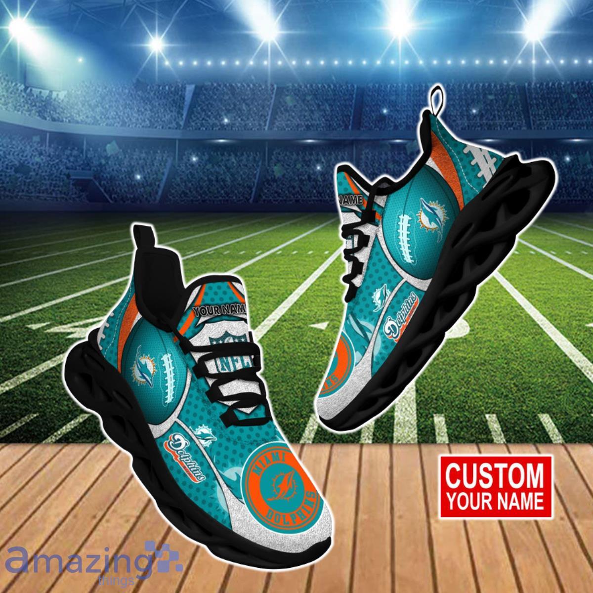 Miami Dolphins NFL Clunky Max Soul Shoes Custom Name Unique Gift For Fans Product Photo 1