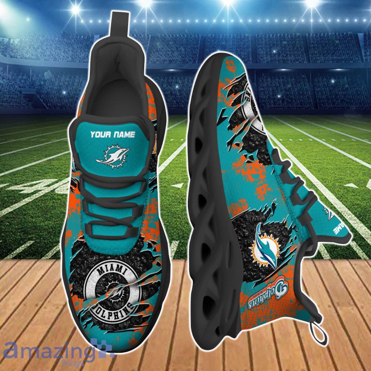 Miami Dolphins NFL Clunky Max Soul Shoes Custom Name Unique Style For Fans Product Photo 2