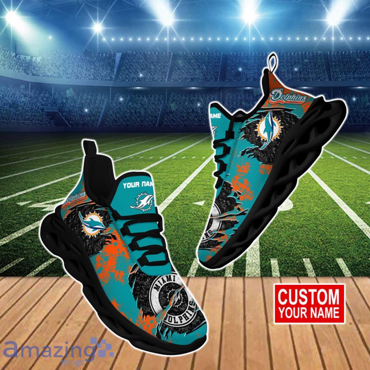 Miami Dolphins NFL Clunky Max Soul Shoes Custom Name Unique Style For Fans Product Photo 1