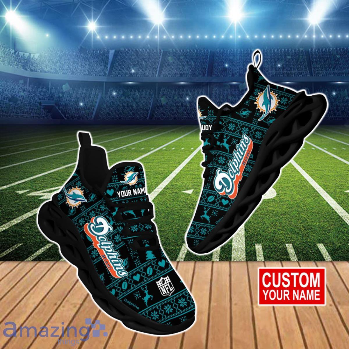 Miami Dolphins NFL Clunky Max Soul Shoes Custom Name Product Photo 1