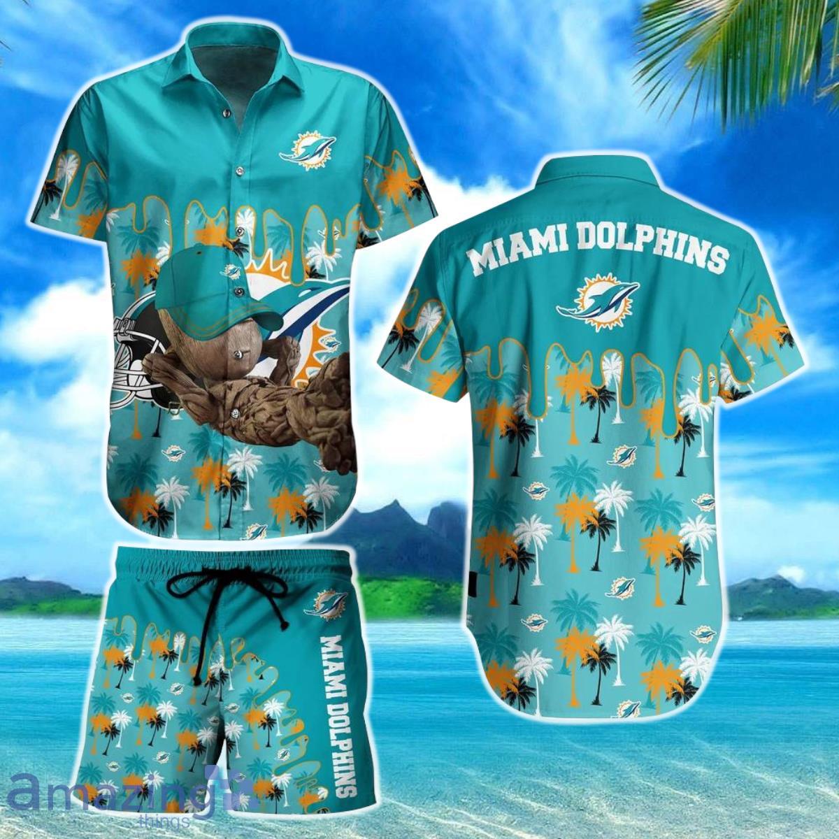 Miami Dolphins NFL Hawaiian Shirt Groot Graphic New Summer Perfect Best Gift Ever Product Photo 1
