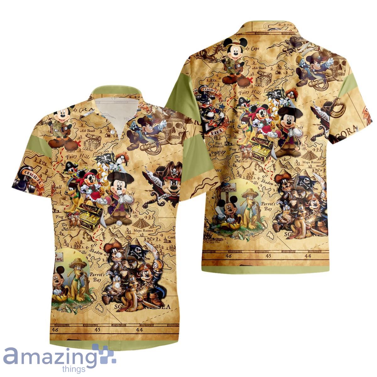 Mickey Treasure Hunting Summer Beach Hawaiian Shirt Product Photo 1