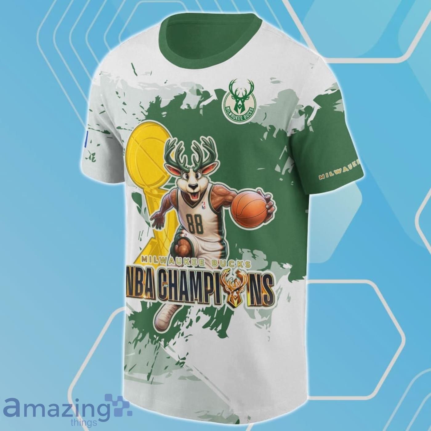 Milwaukee Bucks Fear The Dear NBA Champions 3D Hawaiian Shirt - Banantees