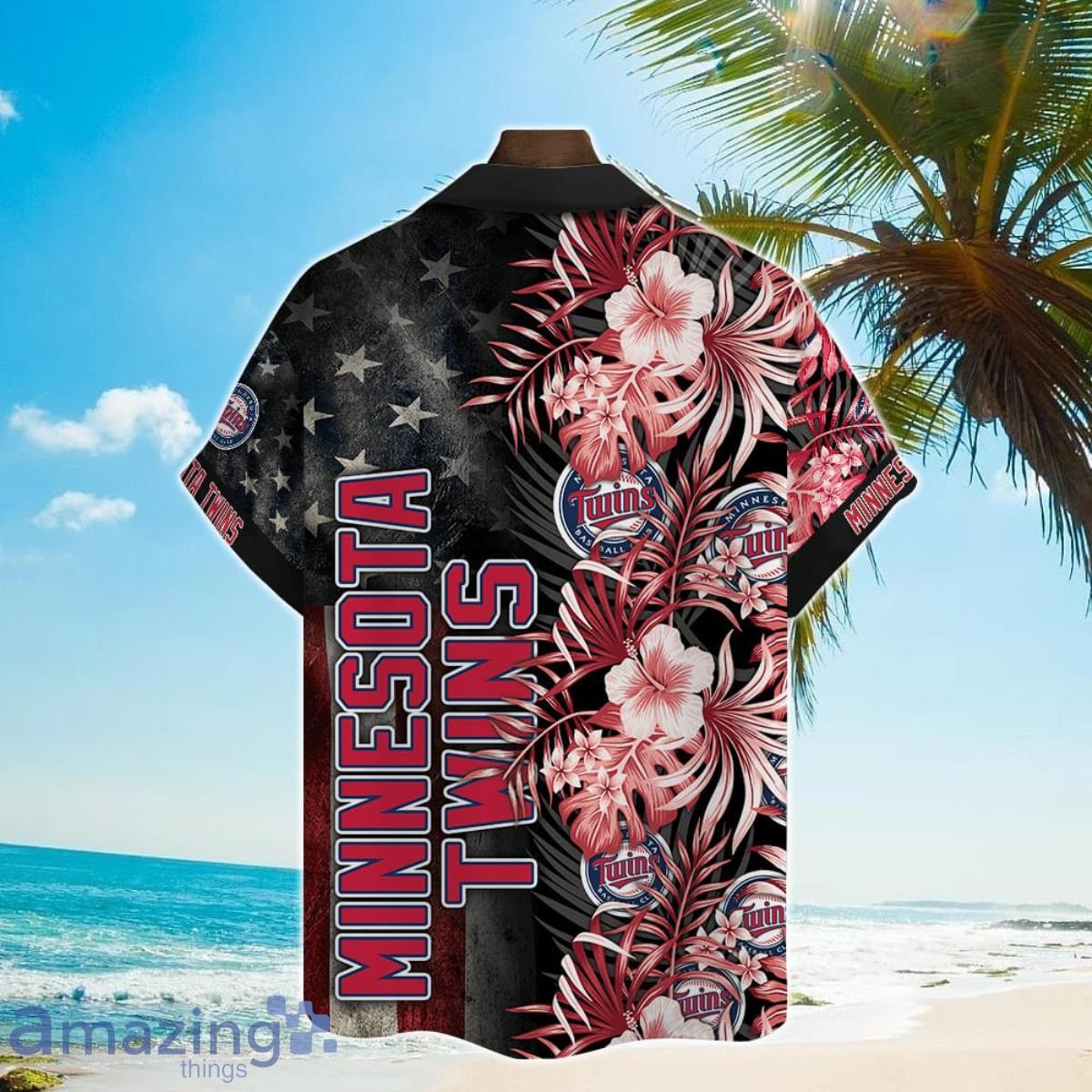 Minnesota Twins MLB 2023 AOP Hawaiian Shirt Hibiscus For Men Women image Minnesota Twins MLB 2023 AOP Hawaiian Shirt Hibiscus For Men Women Product Photo 3