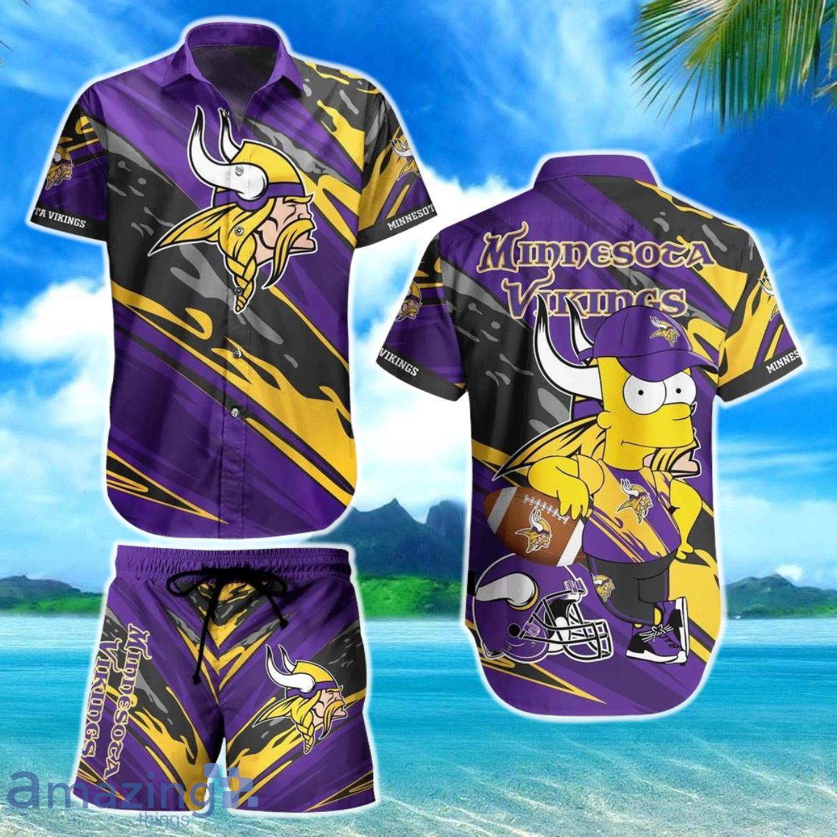 Minnesota Vikings Football NFL Hawaiian Shirt Bart Simpson Summer Gift For Men Women Fans Product Photo 1
