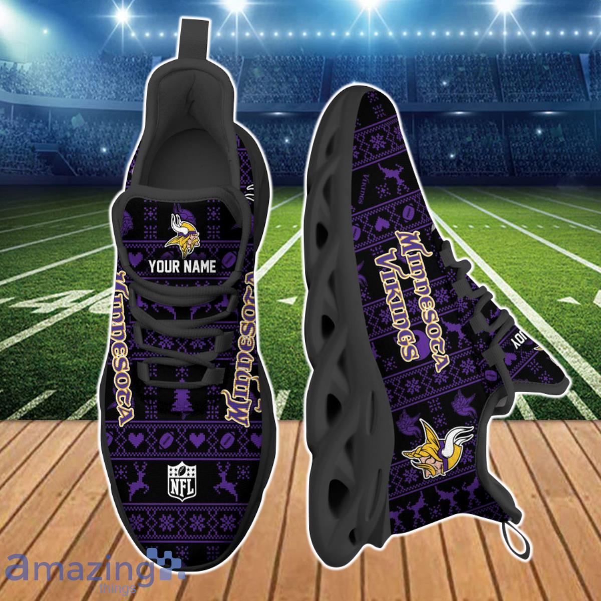 Minnesota Vikings NFL Clunky Max Soul Shoes Custom Name Product Photo 2