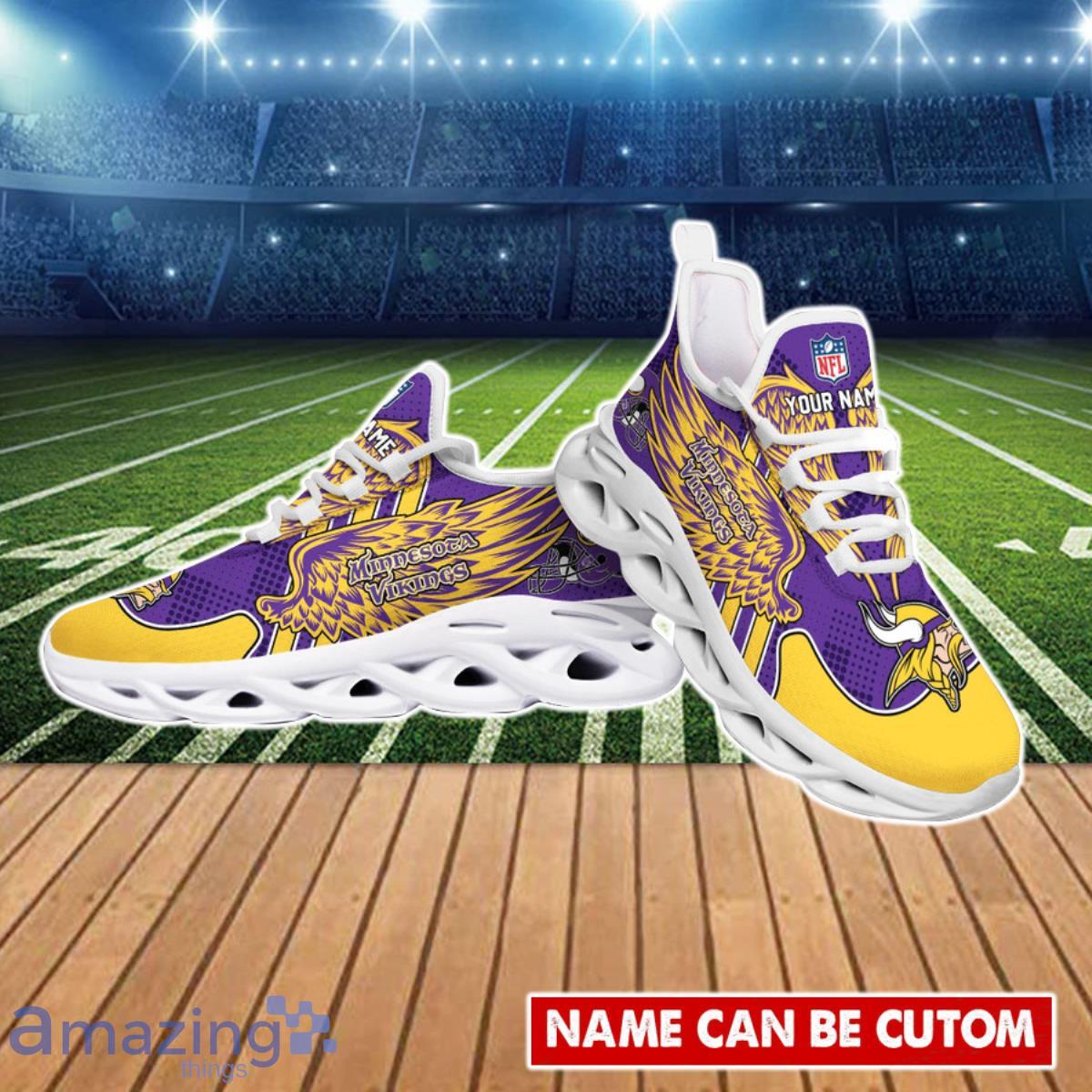 Minnesota Vikings NFL Clunky Sneakers Max Soul Shoes - Growkoc