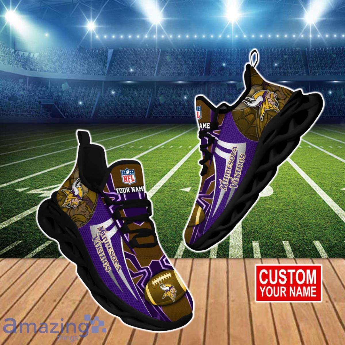 Minnesota Vikings NFL Clunky Sneakers Max Soul Shoes - Growkoc