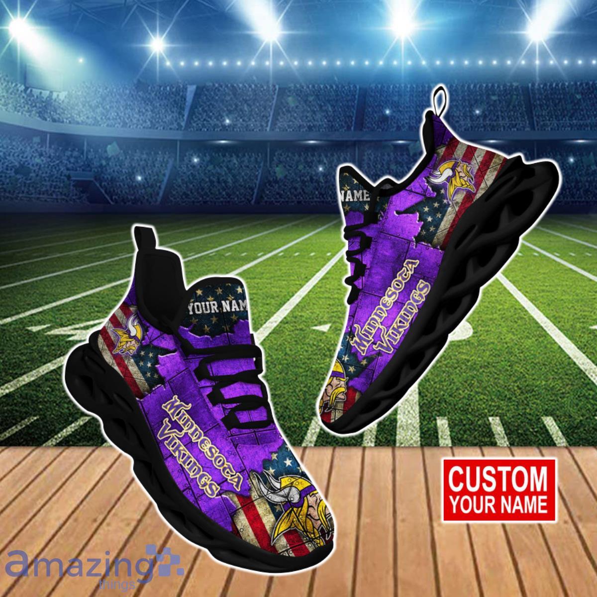 Minnesota Vikings NFL Clunky Max Soul Shoes Custom Name Unique Gift For Real Fans Product Photo 1