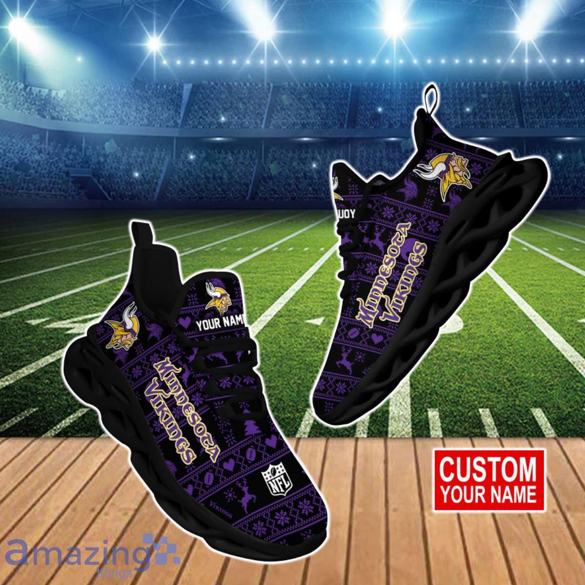 Minnesota Vikings NFL Clunky Max Soul Shoes Custom Name Product Photo 1