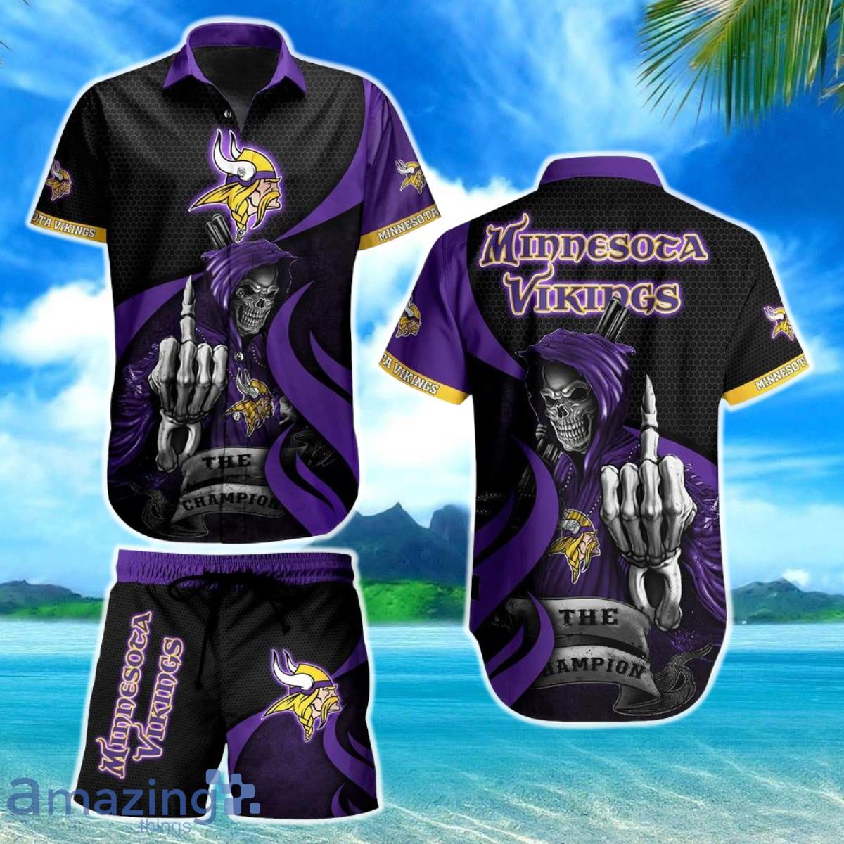 Minnesota Vikings NFL Football Hawaiian Shirt And Short Graphic Summer The Champion Gift For Men Women Product Photo 1