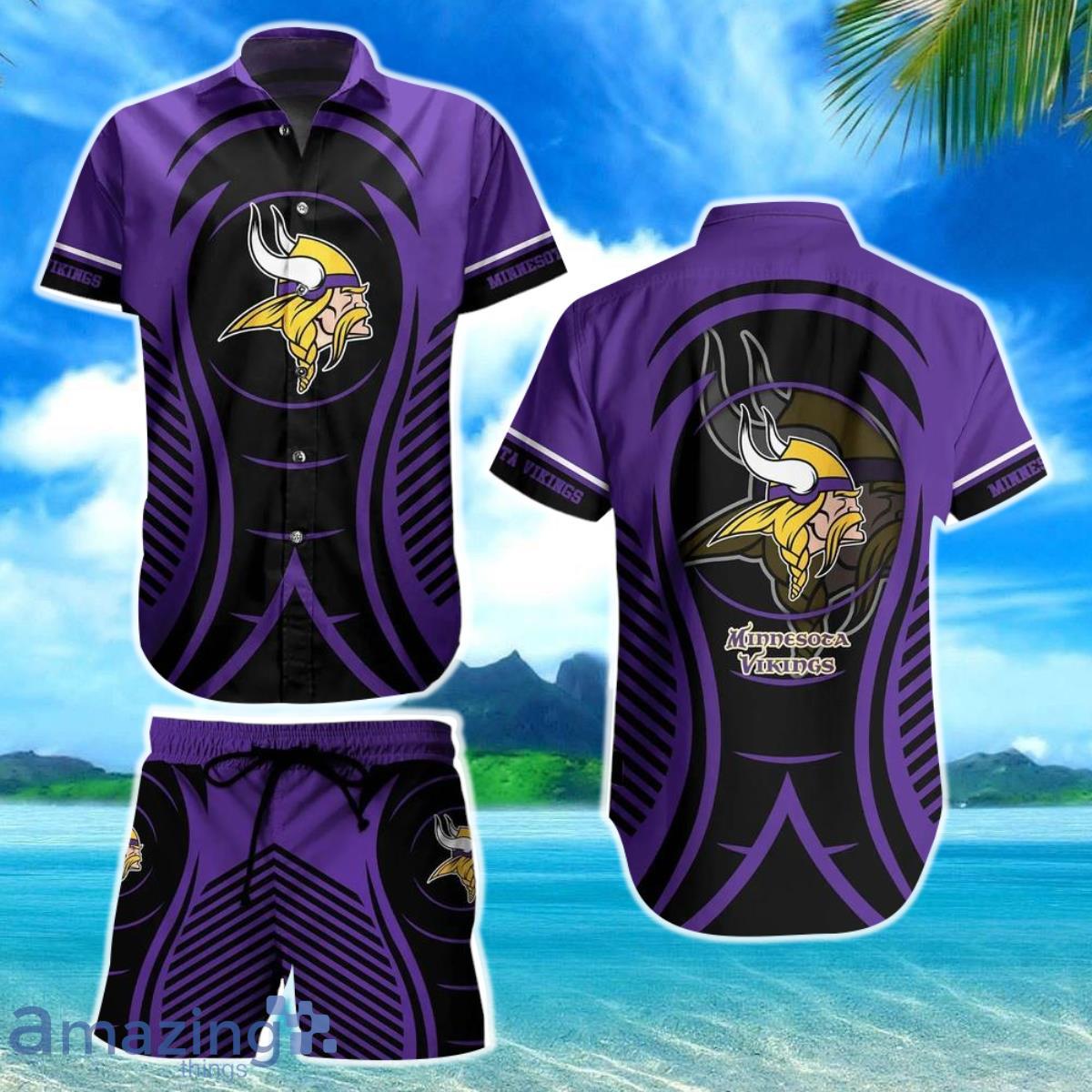 NFL Team Apparel Youth Minnesota Vikings Rash Guard Purple T-Shirt