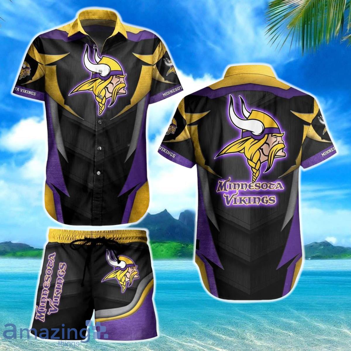 NFL Team Apparel Youth Minnesota Vikings Rash Guard Purple T-Shirt