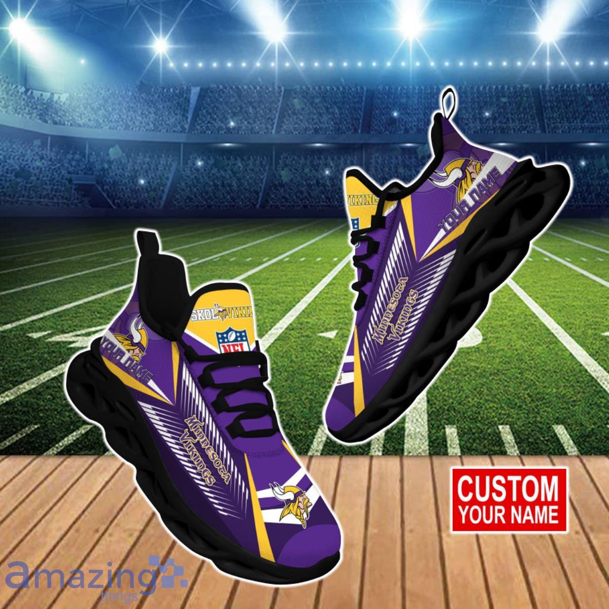 Minnesota Vikings NFL Max Soul Shoes Custom Name Best Gift For Fans Product Photo 1