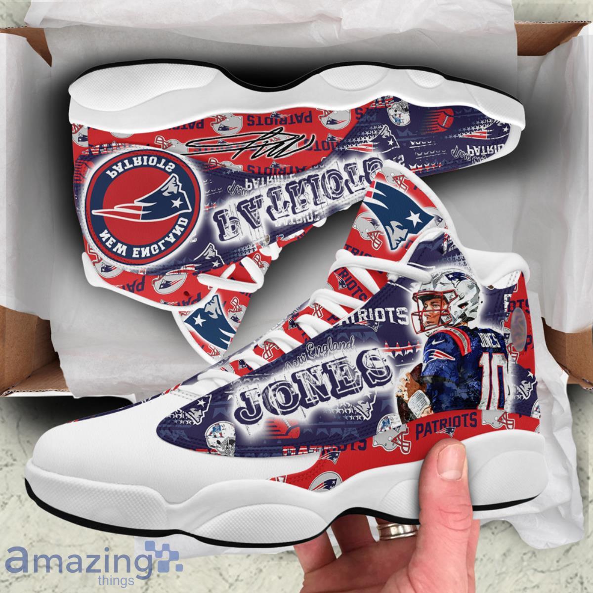 New England Patriots Mac Jones Air Jordan 13 Shoes For Men Women Product Photo 2