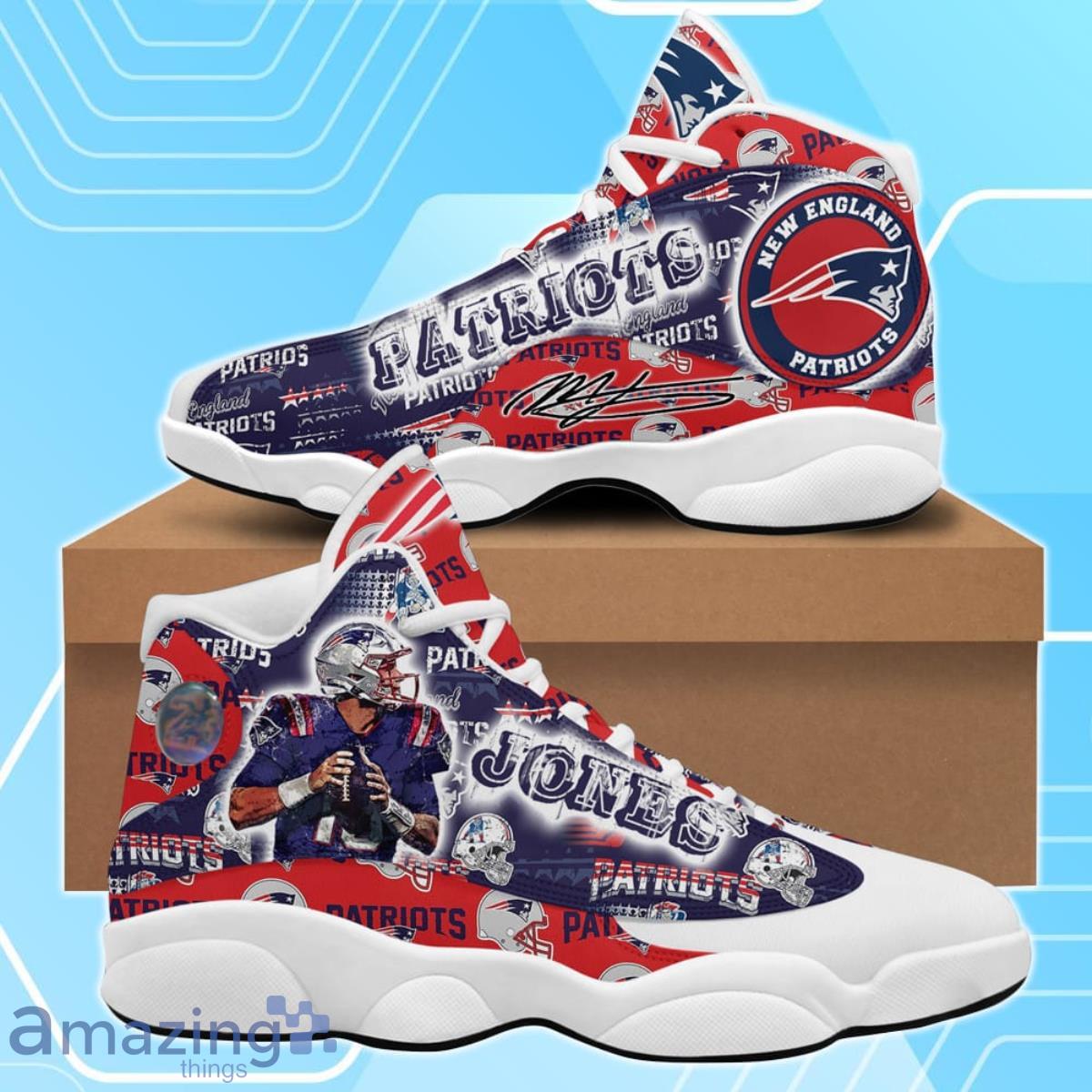 New England Patriots Mac Jones Air Jordan 13 Shoes For Men Women Product Photo 1