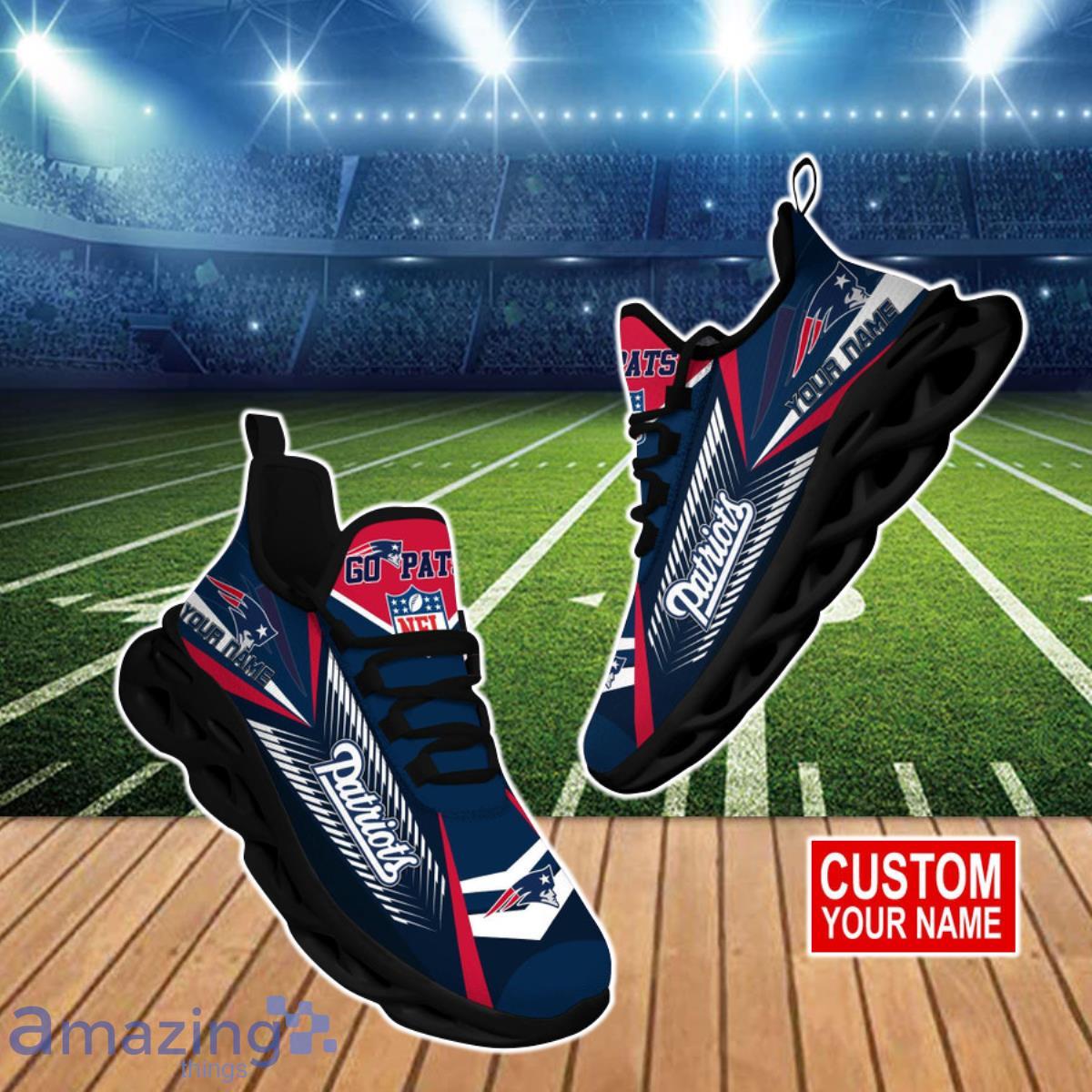 New England Patriots NFL Max Soul Shoes Custom Name Best Gift For Fans Product Photo 1