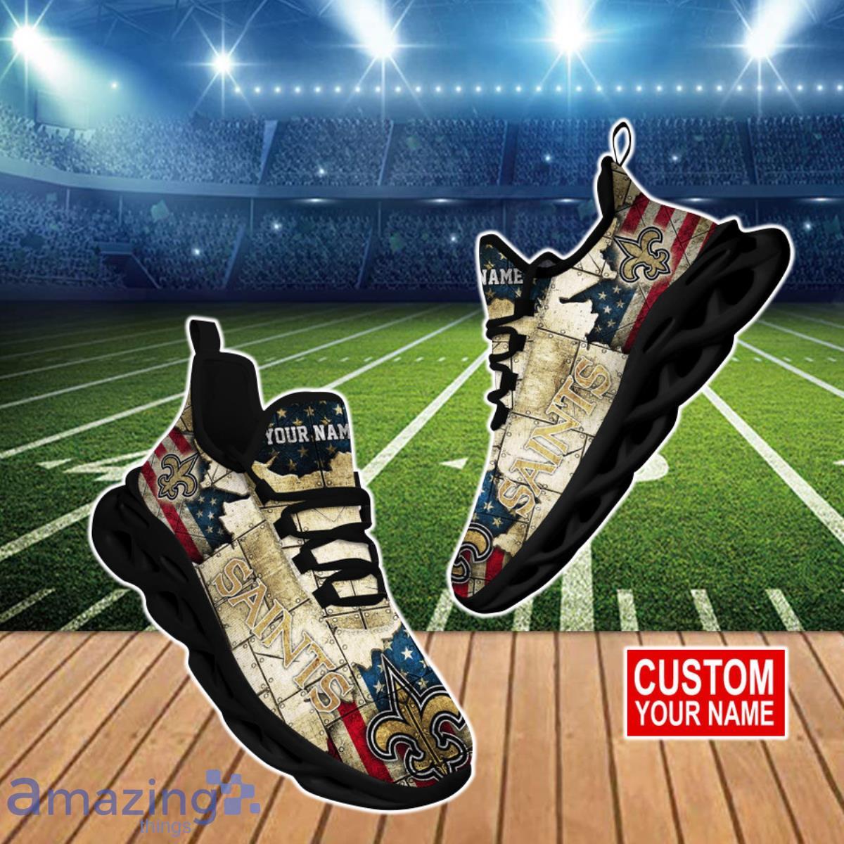 New Orleans Saints NFL Clunky Max Soul Shoes Custom Name Unique Gift For Real Fans Product Photo 1