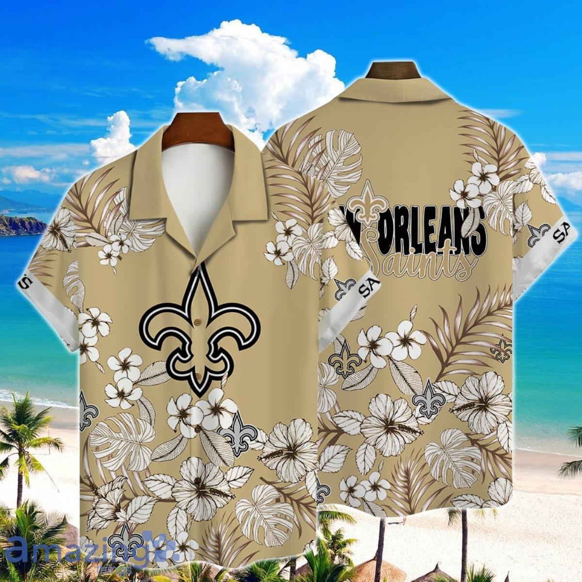 New Orleans Saints NFL Hibiscus 2023 AOP Hawaiian Shirt For Men Women