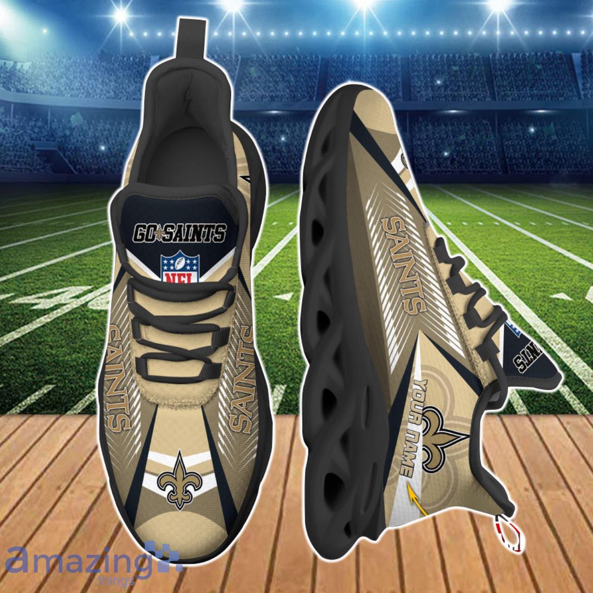 New Orleans Saints NFL Max Soul Shoes Custom Name Best Gift For Fans image New Orleans Saints NFL Max Soul Shoes Custom Name Best Gift For Fans Product Photo 2