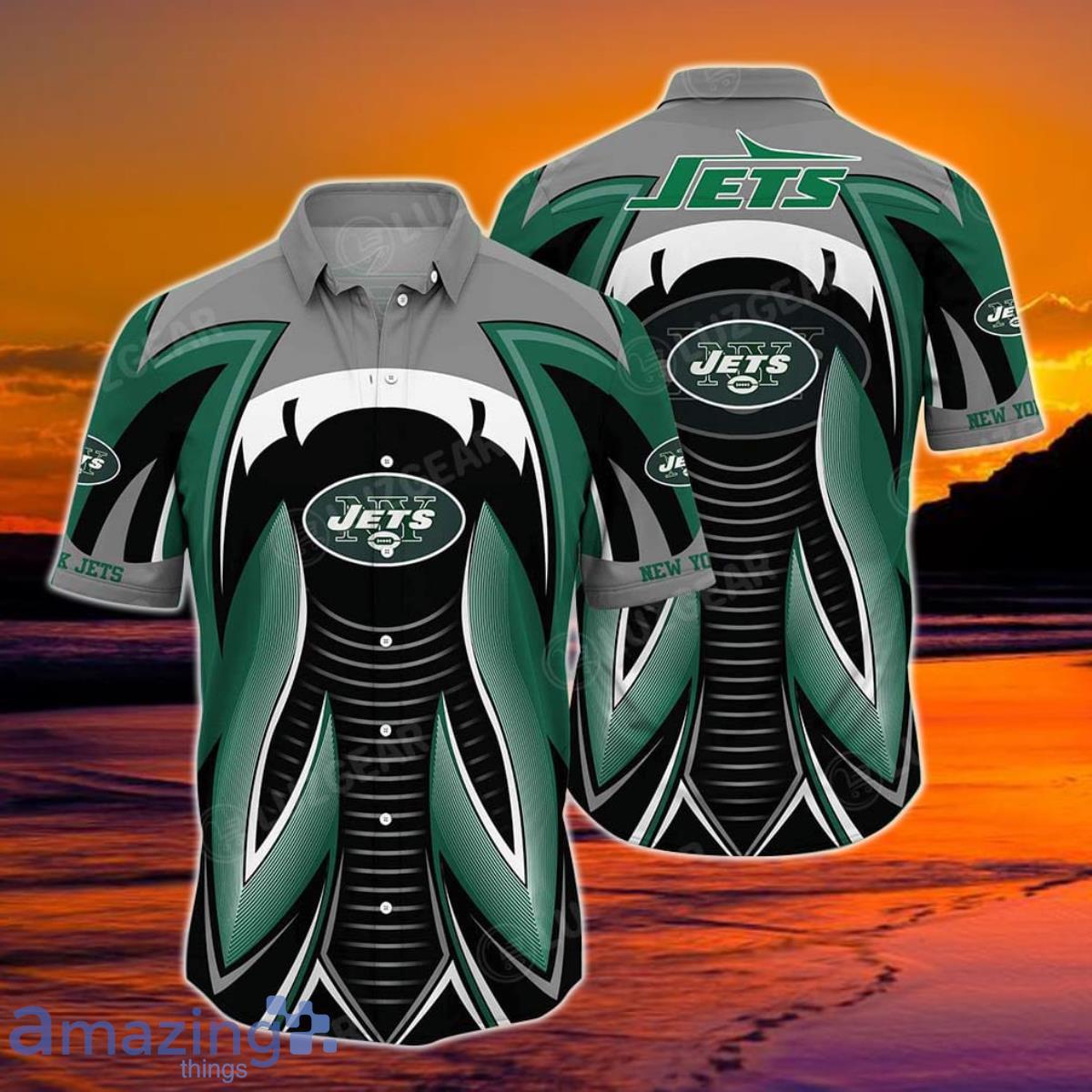 New York Jets NFL Hawaiian Shirt Summer Short Sleeve Button Down Shirt Gift For Best Fans Product Photo 1 New York Jets NFL Hawaiian Shirt Summer Short Sleeve Button Down Shirt Gift For Best Fans Product Photo 1