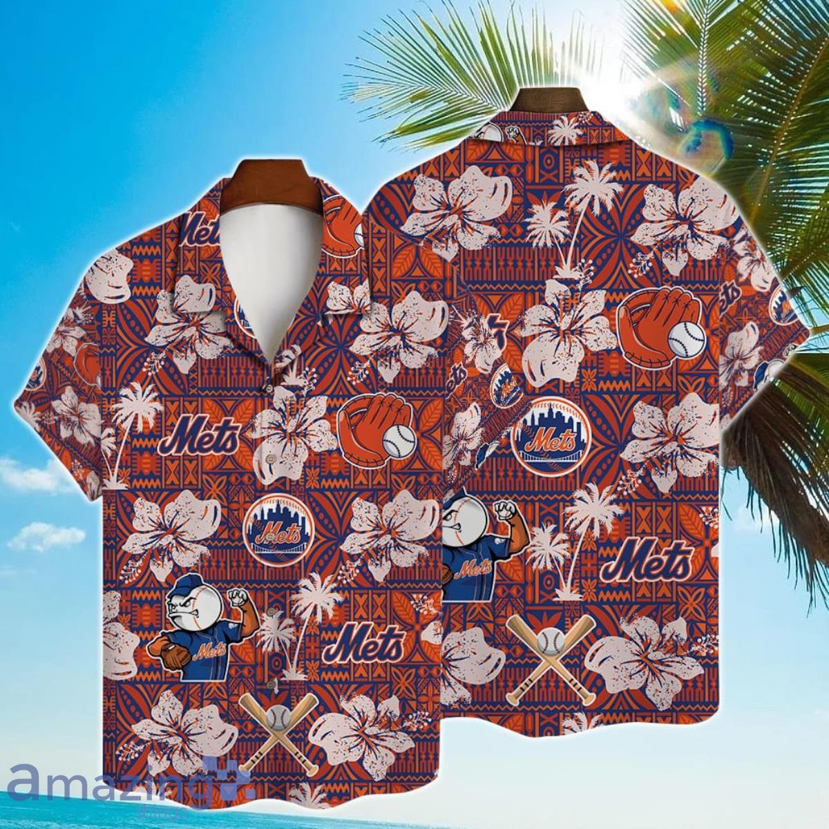 New York Mets Hibiscus Pattern Vintage Hawaiian Shirt For Men Women Product Photo 1
