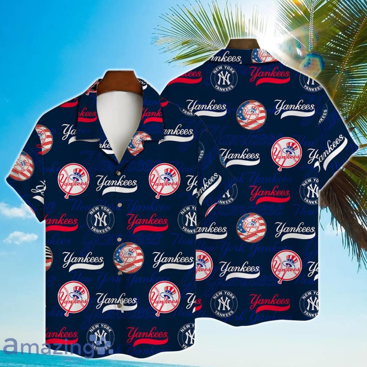 New York Yankees Baseball Sewing Pattern 3D Custom Name Hawaiian