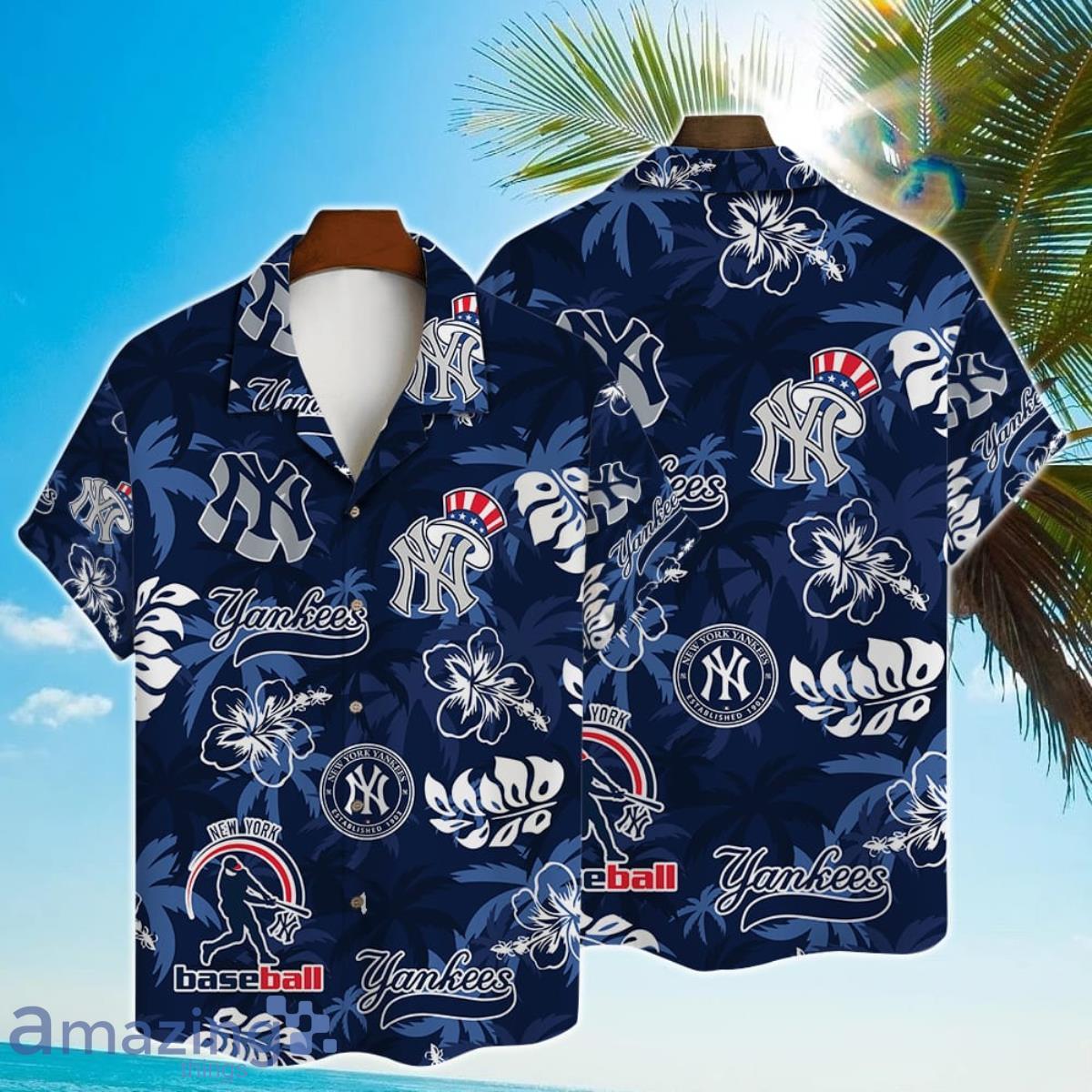 Newyork Yankees Major League Baseball Tropical Floral 2023 Hawaiian Shirt