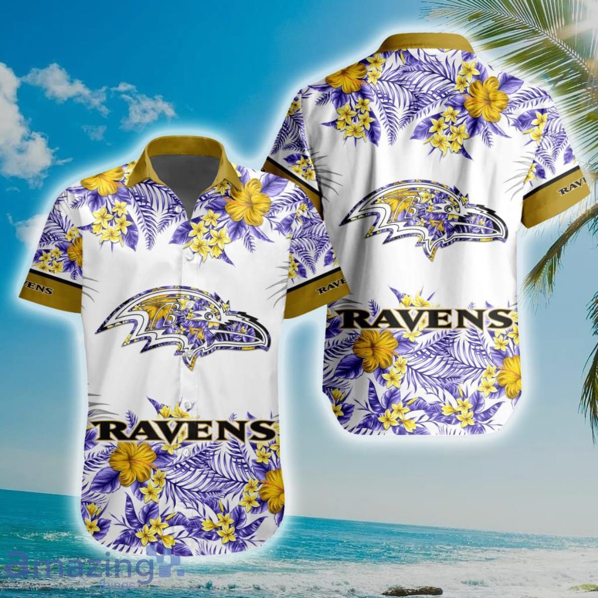 Baltimore Ravens NFL Football Custom Name Hawaiian Shirt Ideal Gift For Men  And Women Fans