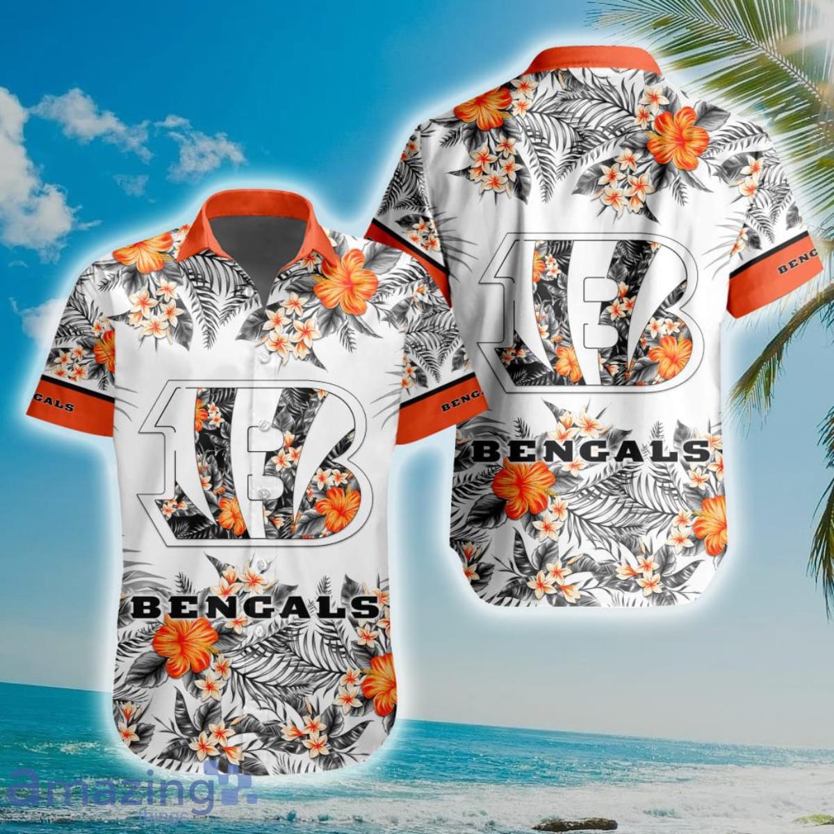 NFL Cincinnati Bengals Special Floral Hawaiian Shirt Product Photo 1