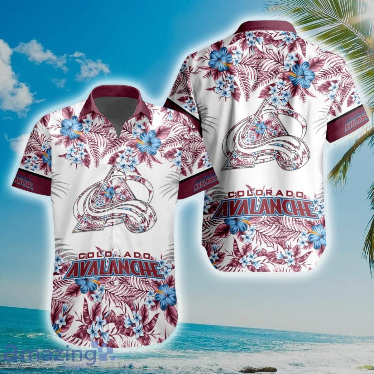 NHL Colorado Avalanche Special Floral Hawaiian Shirt Product Photo 1