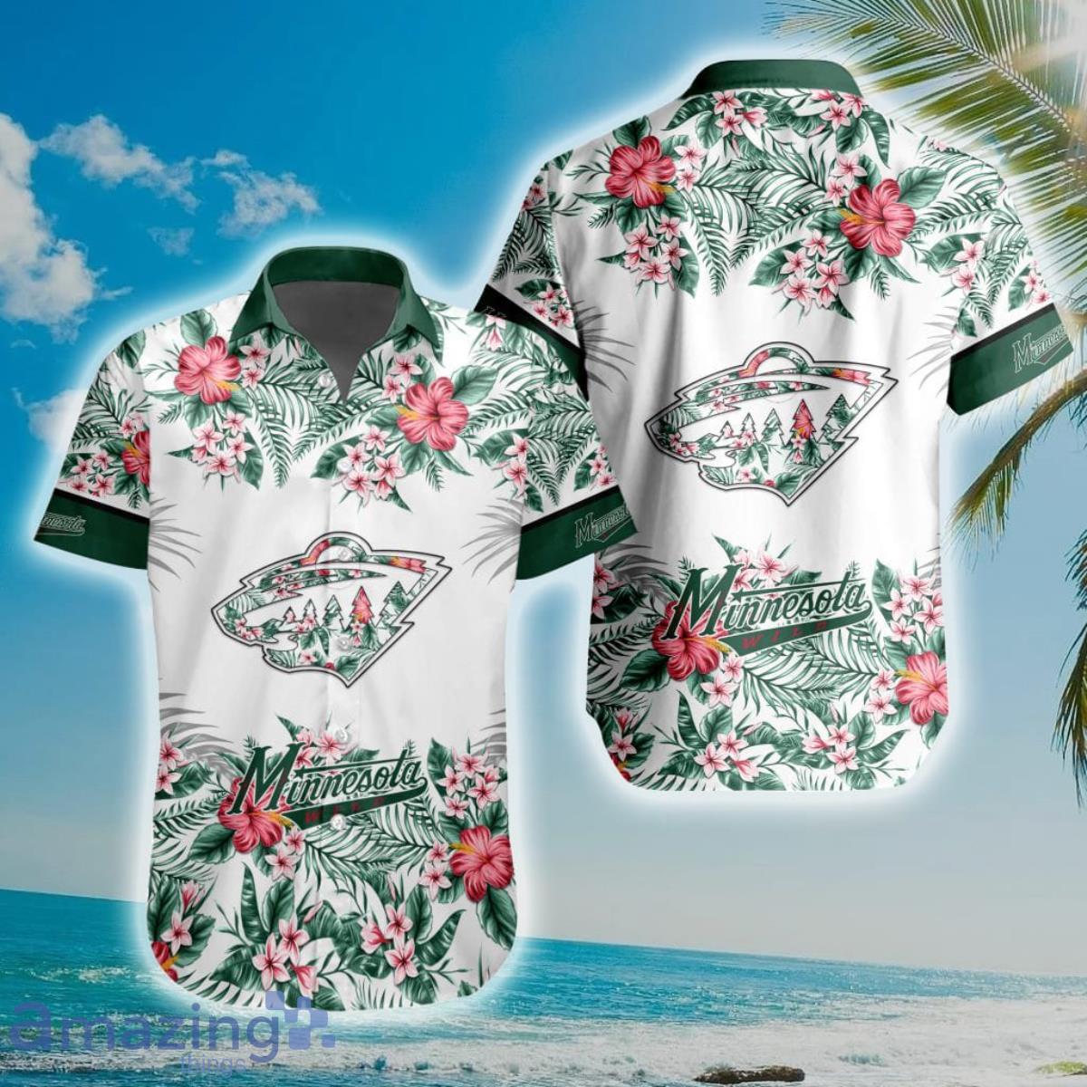NHL Minnesota Wild Special Floral Hawaiian Shirt Product Photo 1