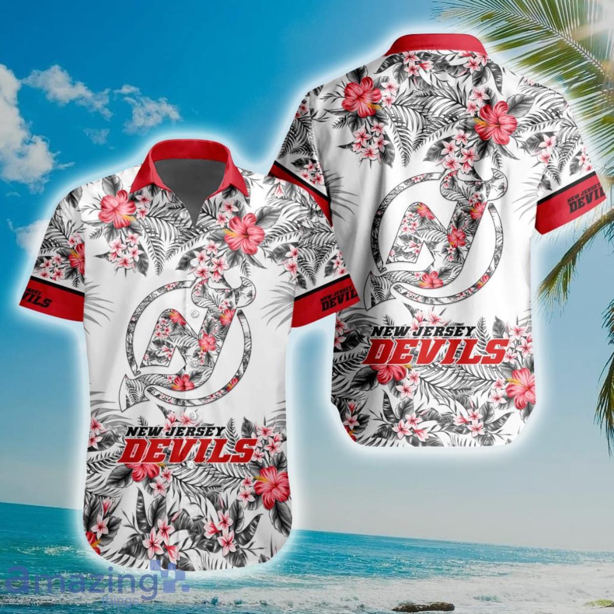 NHL New Jersey Devils Special Floral Hawaiian Shirt Product Photo 1